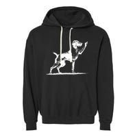 Rude Pointer Dog Asshole German Shorthaired Pointer Dog Garment-Dyed Fleece Hoodie