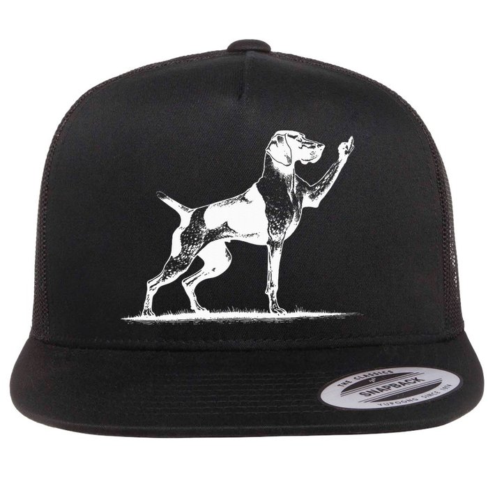 Rude Pointer Dog Asshole German Shorthaired Pointer Dog Flat Bill Trucker Hat