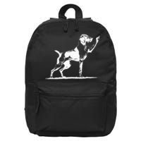 Rude Pointer Dog Asshole German Shorthaired Pointer Dog 16 in Basic Backpack