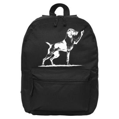 Rude Pointer Dog Asshole German Shorthaired Pointer Dog 16 in Basic Backpack