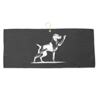 Rude Pointer Dog Asshole German Shorthaired Pointer Dog Large Microfiber Waffle Golf Towel