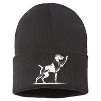 Rude Pointer Dog Asshole German Shorthaired Pointer Dog Sustainable Knit Beanie
