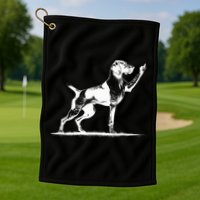 Rude Pointer Dog Asshole German Shorthaired Pointer Dog Golf Towel