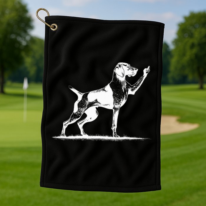 Rude Pointer Dog Asshole German Shorthaired Pointer Dog Golf Towel