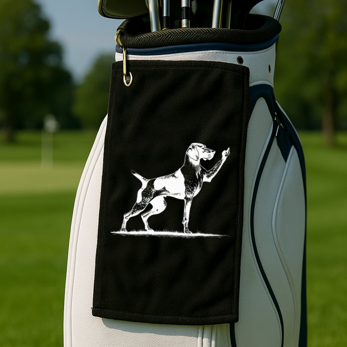 Rude Pointer Dog Asshole German Shorthaired Pointer Dog Golf Towel