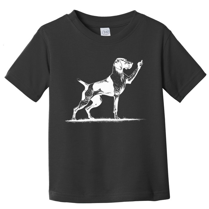 Rude Pointer Dog Asshole German Shorthaired Pointer Dog Toddler T-Shirt