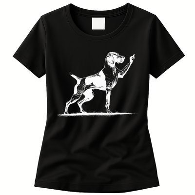 Rude Pointer Dog Asshole German Shorthaired Pointer Dog Womens T-Shirt
