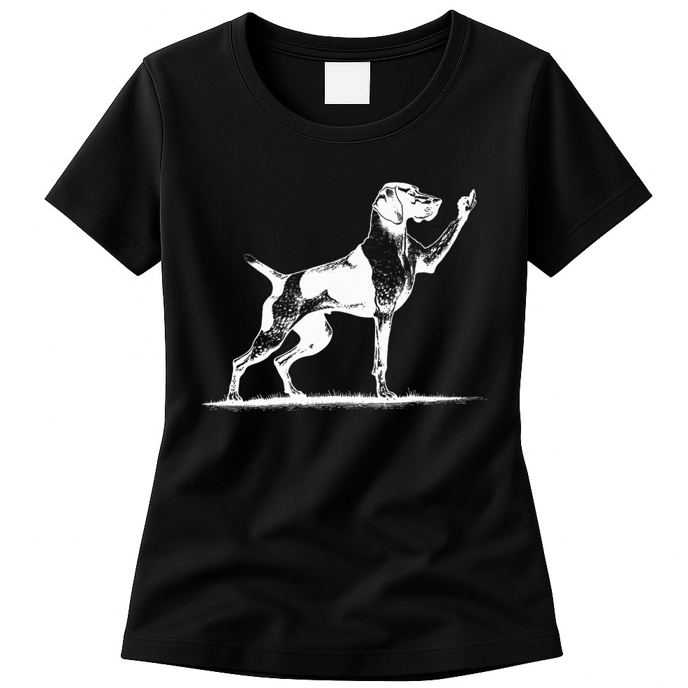 Rude Pointer Dog Asshole German Shorthaired Pointer Dog Womens T-Shirt
