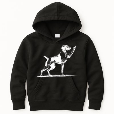 Rude Pointer Dog Asshole German Shorthaired Pointer Dog Kids Hoodie