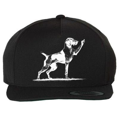 Rude Pointer Dog Asshole German Shorthaired Pointer Dog Wool Snapback Cap