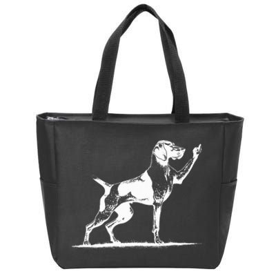 Rude Pointer Dog Asshole German Shorthaired Pointer Dog Zip Tote Bag