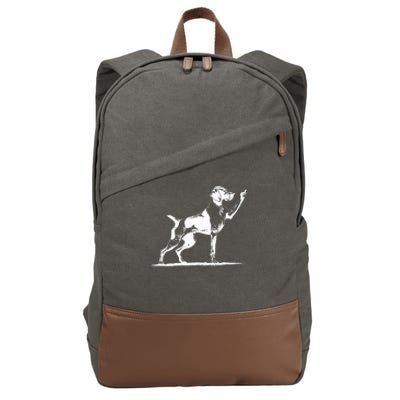 Rude Pointer Dog Asshole German Shorthaired Pointer Dog Cotton Canvas Backpack