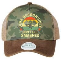 retro Pickleball Dink Responsibly Don't Get Smashed Legacy Tie Dye Trucker Hat