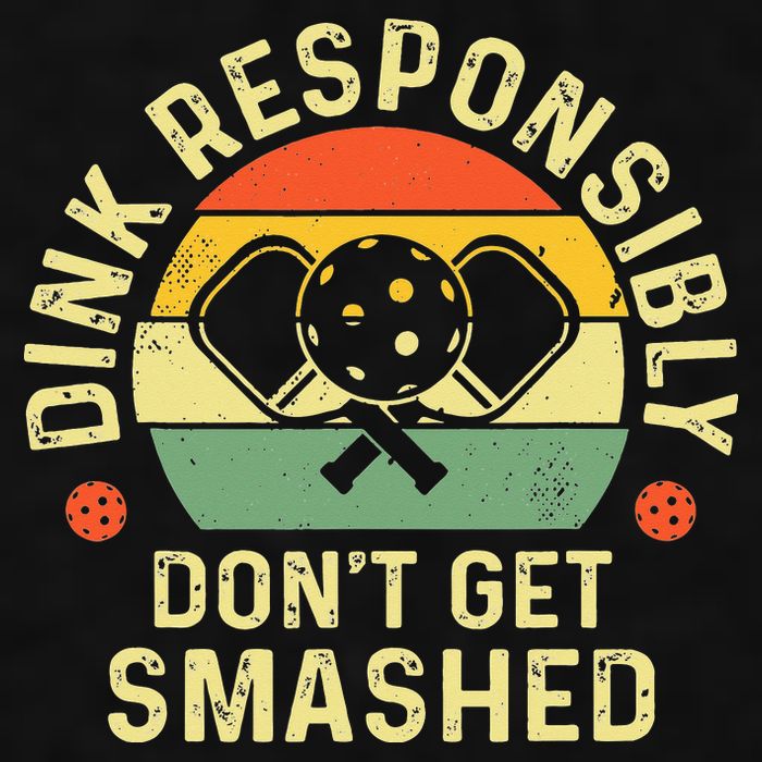 retro Pickleball Dink Responsibly Don't Get Smashed Ladies PosiCharge Tri-Blend Wicking Tank