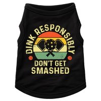 retro Pickleball Dink Responsibly Don't Get Smashed Doggie Tank