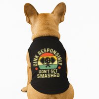 retro Pickleball Dink Responsibly Don't Get Smashed Doggie Tank