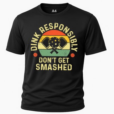 retro Pickleball Dink Responsibly Don't Get Smashed Performance Shirt