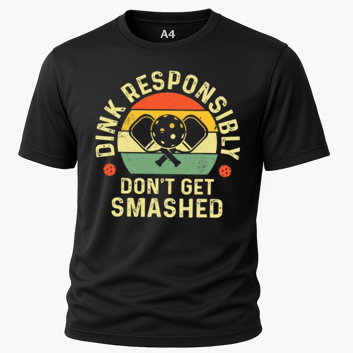 retro Pickleball Dink Responsibly Don't Get Smashed Performance Shirt