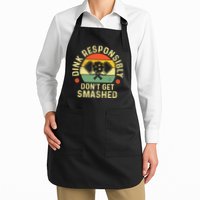 retro Pickleball Dink Responsibly Don't Get Smashed Apron