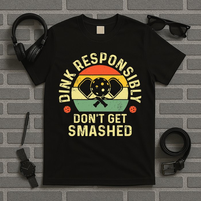 retro Pickleball Dink Responsibly Don't Get Smashed T-Shirt