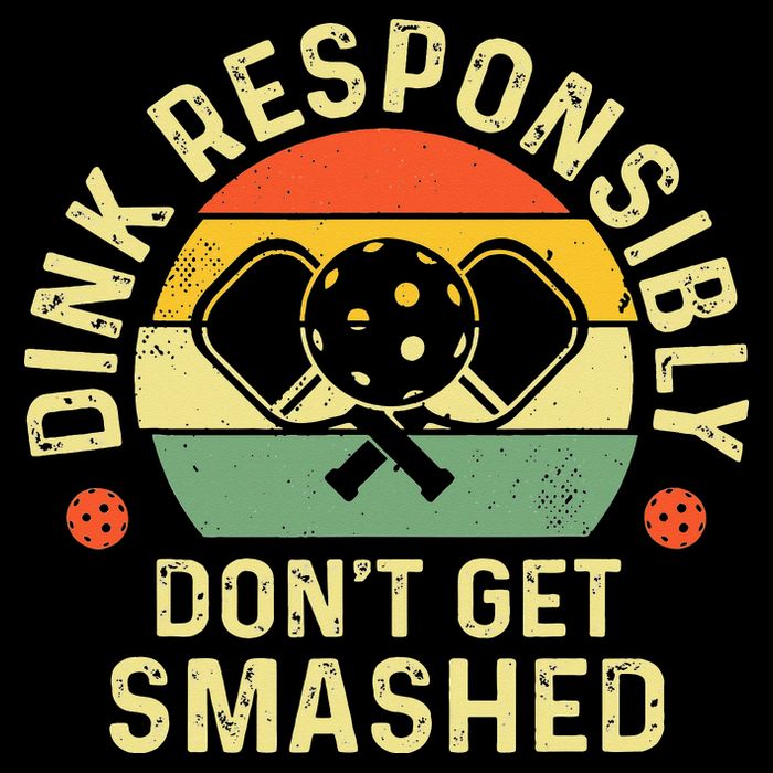 retro Pickleball Dink Responsibly Don't Get Smashed Flatbill Hat