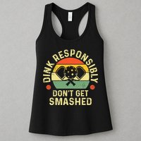 retro Pickleball Dink Responsibly Don't Get Smashed Womens Tank Top