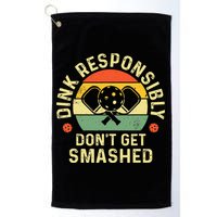 retro Pickleball Dink Responsibly Don't Get Smashed Golf Towel