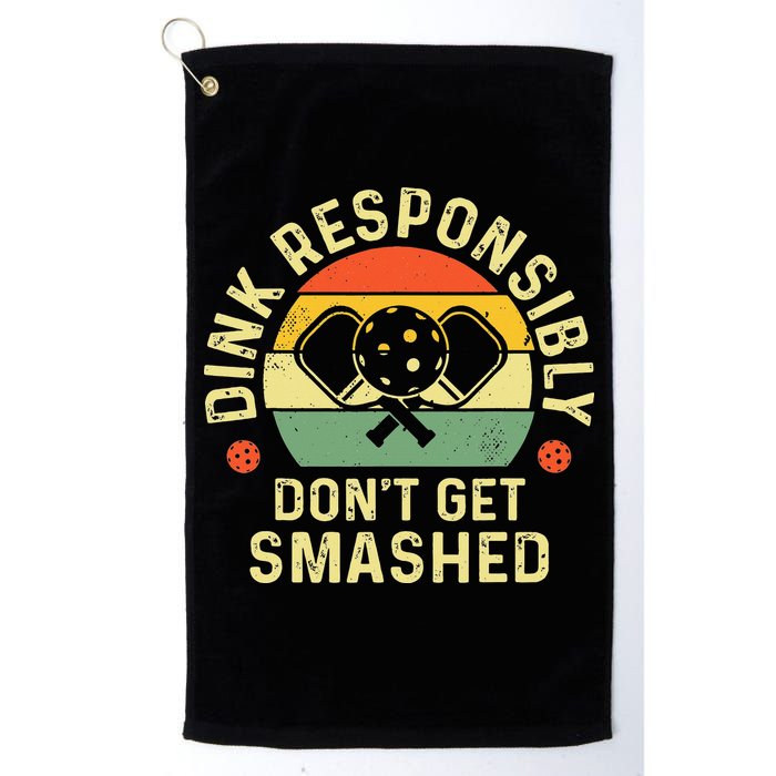 retro Pickleball Dink Responsibly Don't Get Smashed Golf Towel
