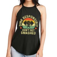 retro Pickleball Dink Responsibly Don't Get Smashed Women's Perfect Tri Rocker Tank