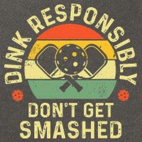 retro Pickleball Dink Responsibly Don't Get Smashed Cotton Canvas Backpack