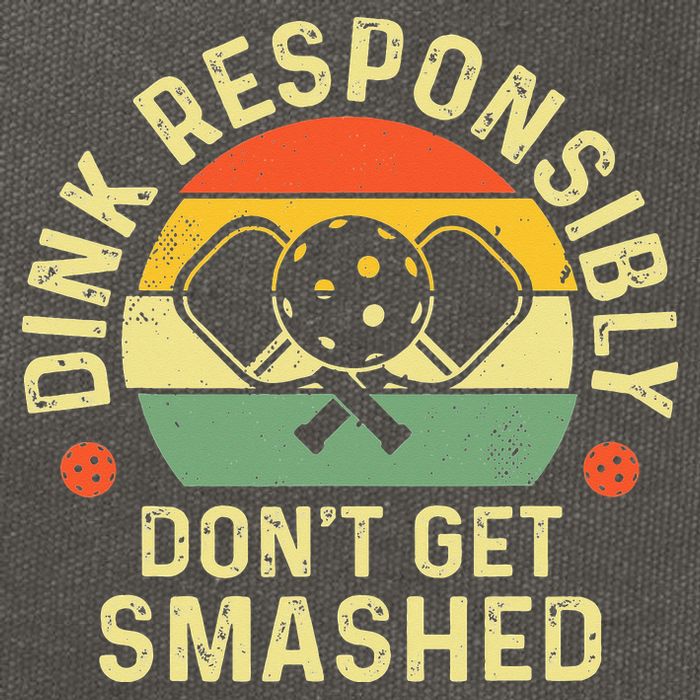 retro Pickleball Dink Responsibly Don't Get Smashed Cotton Canvas Backpack