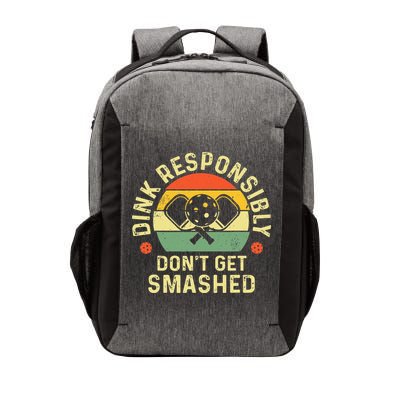 retro Pickleball Dink Responsibly Don't Get Smashed Vector Backpack