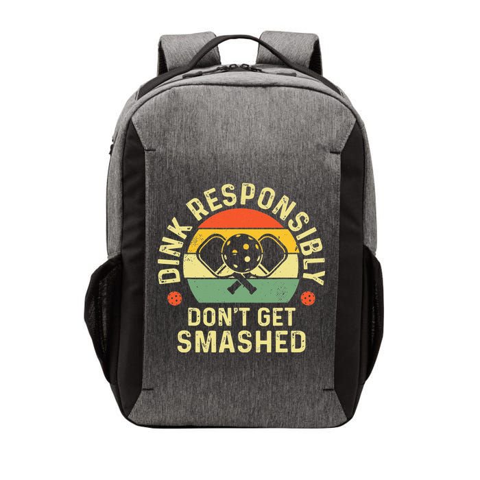 retro Pickleball Dink Responsibly Don't Get Smashed Vector Backpack