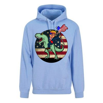 Republican President Donald Trump Riding Dinosaur Usa Trex Gift Unisex Surf Hoodie