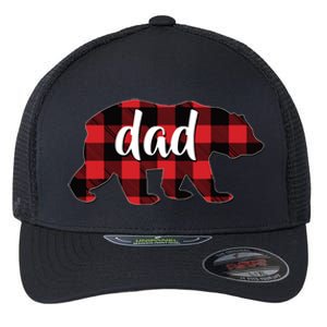 Red Plaid Dad Buffalo Matching Family Papa Pajama Christmas Flexfit Unipanel Trucker Cap