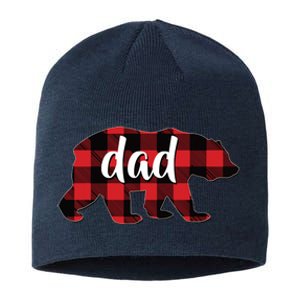 Red Plaid Dad Buffalo Matching Family Papa Pajama Christmas Sustainable Beanie