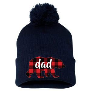 Red Plaid Dad Buffalo Matching Family Papa Pajama Christmas Pom Pom 12in Knit Beanie