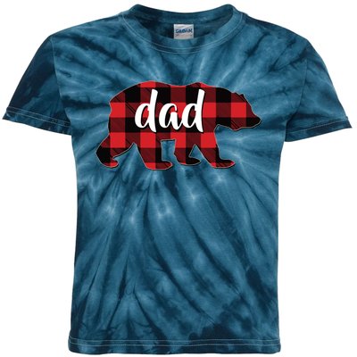 Red Plaid Dad Buffalo Matching Family Papa Pajama Christmas Kids Tie-Dye T-Shirt