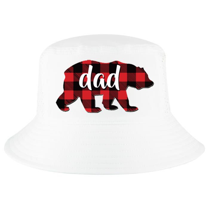 Red Plaid Dad Buffalo Matching Family Papa Pajama Christmas Cool Comfort Performance Bucket Hat