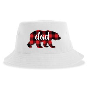 Red Plaid Dad Buffalo Matching Family Papa Pajama Christmas Sustainable Bucket Hat