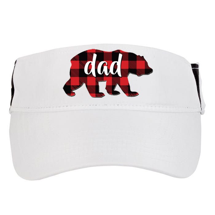 Red Plaid Dad Buffalo Matching Family Papa Pajama Christmas Adult Drive Performance Visor