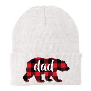 Red Plaid Dad Buffalo Matching Family Papa Pajama Christmas Knit Cap Winter Beanie