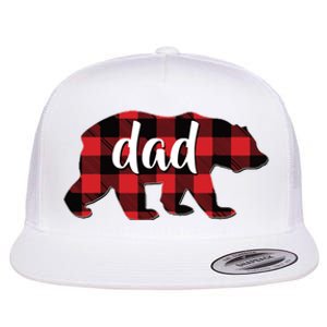 Red Plaid Dad Buffalo Matching Family Papa Pajama Christmas Flat Bill Trucker Hat