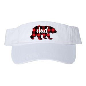 Red Plaid Dad Buffalo Matching Family Papa Pajama Christmas Valucap Bio-Washed Visor