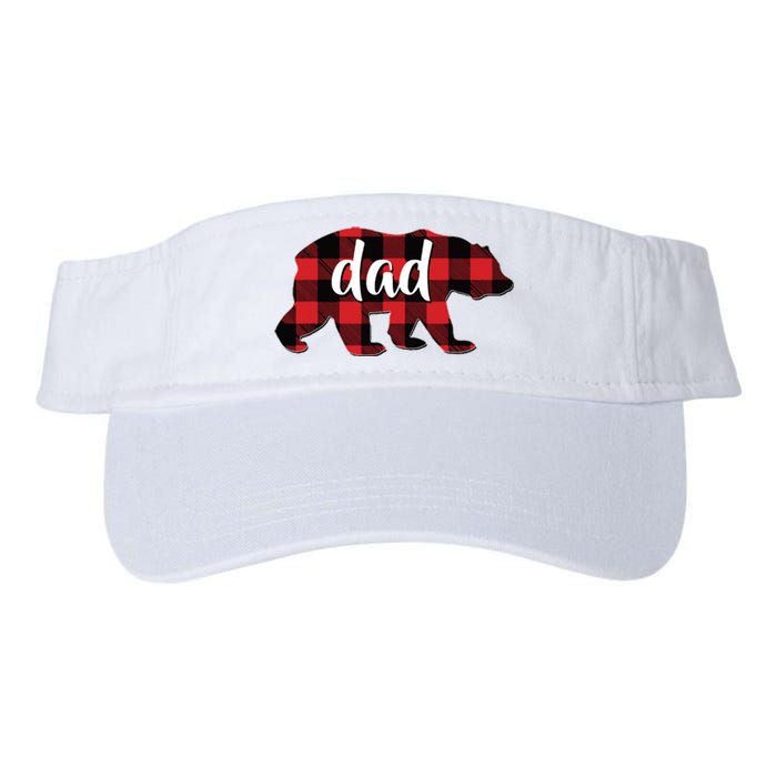 Red Plaid Dad Buffalo Matching Family Papa Pajama Christmas Valucap Bio-Washed Visor