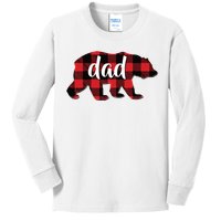 Red Plaid Dad Buffalo Matching Family Papa Pajama Christmas Kids Long Sleeve Shirt