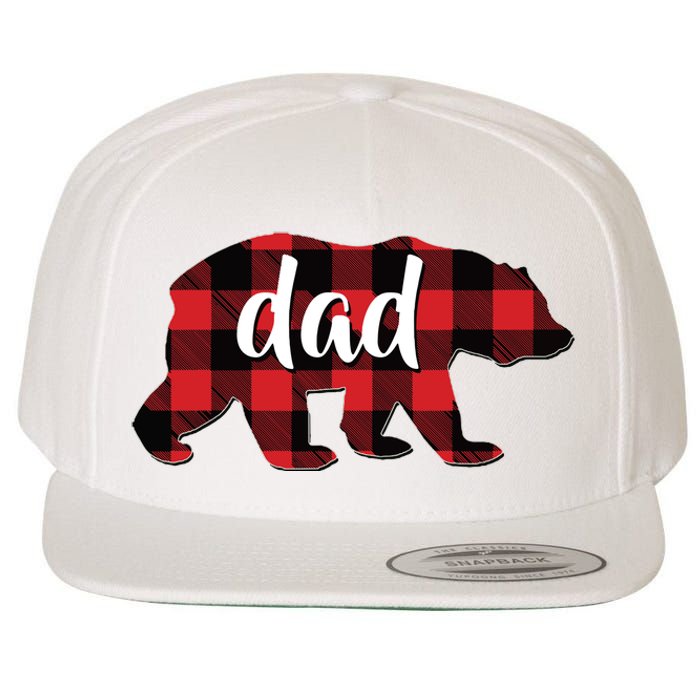 Red Plaid Dad Buffalo Matching Family Papa Pajama Christmas Wool Snapback Cap