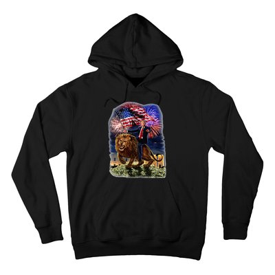 Republican President Donald Trump Riding War Lion Hoodie