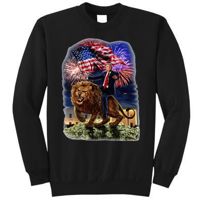 Republican President Donald Trump Riding War Lion Sweatshirt