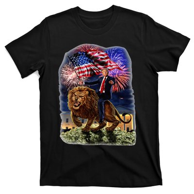 Republican President Donald Trump Riding War Lion T-Shirt